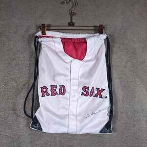 Boston Red Sox Drawstring Bag Mens White Red Johnny Damon #18 Baseball Team MLB